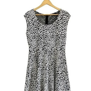 Guess Black and White Leopard Print Dress